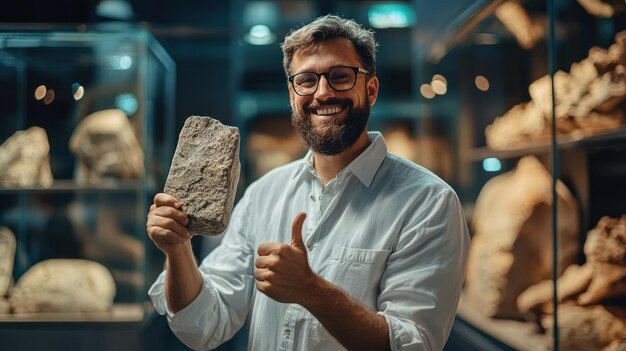 Curator with Artifact